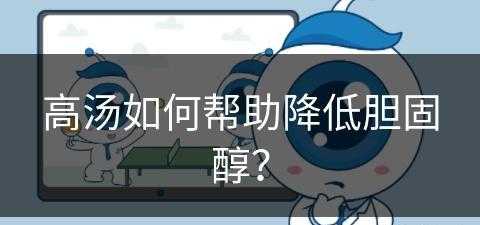 高汤如何帮助降低胆固醇？